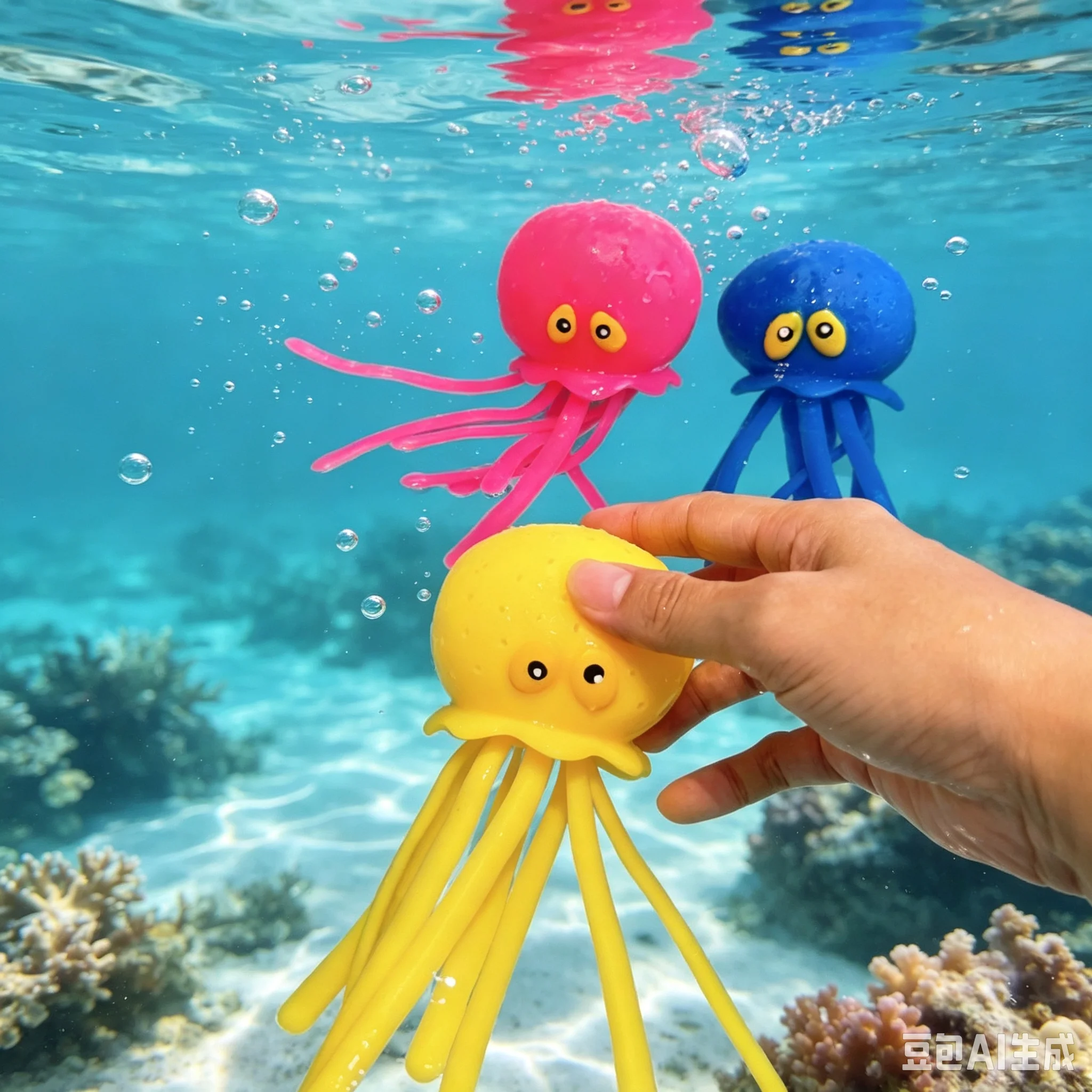 Baby Bath Toys Sponge Water Absorbing Octopus Squeezing Stress Relief Toys Summer Swimming Play Water Bath Toy for Children