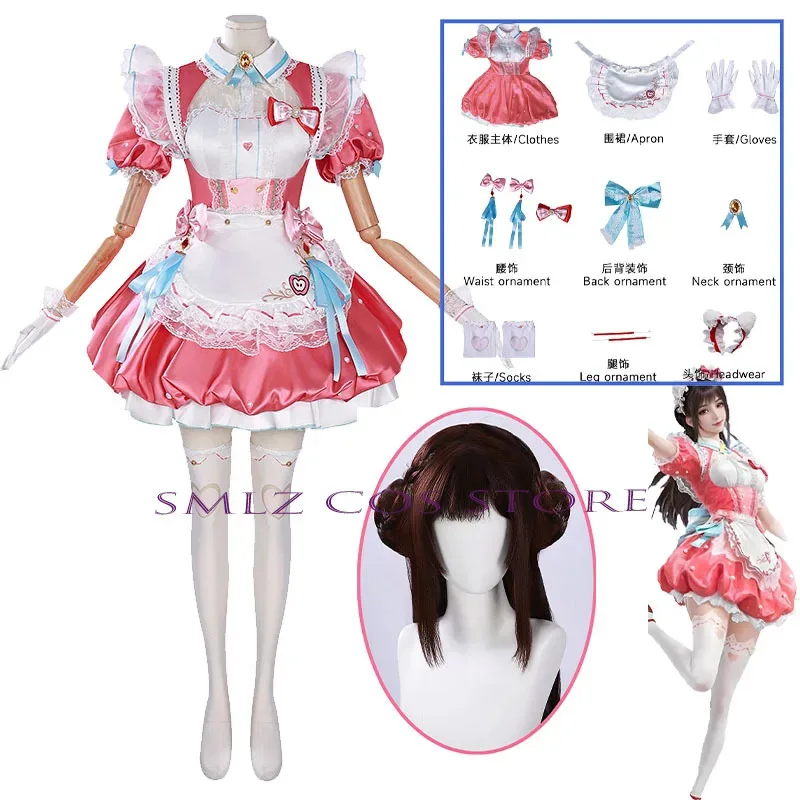 

Ti Cat Kurimi Cosplay Game Naraka Bladepoint Costume Pink Lolita Lovely Dress Uniform Suit Halloween Role Play Outfit for Women