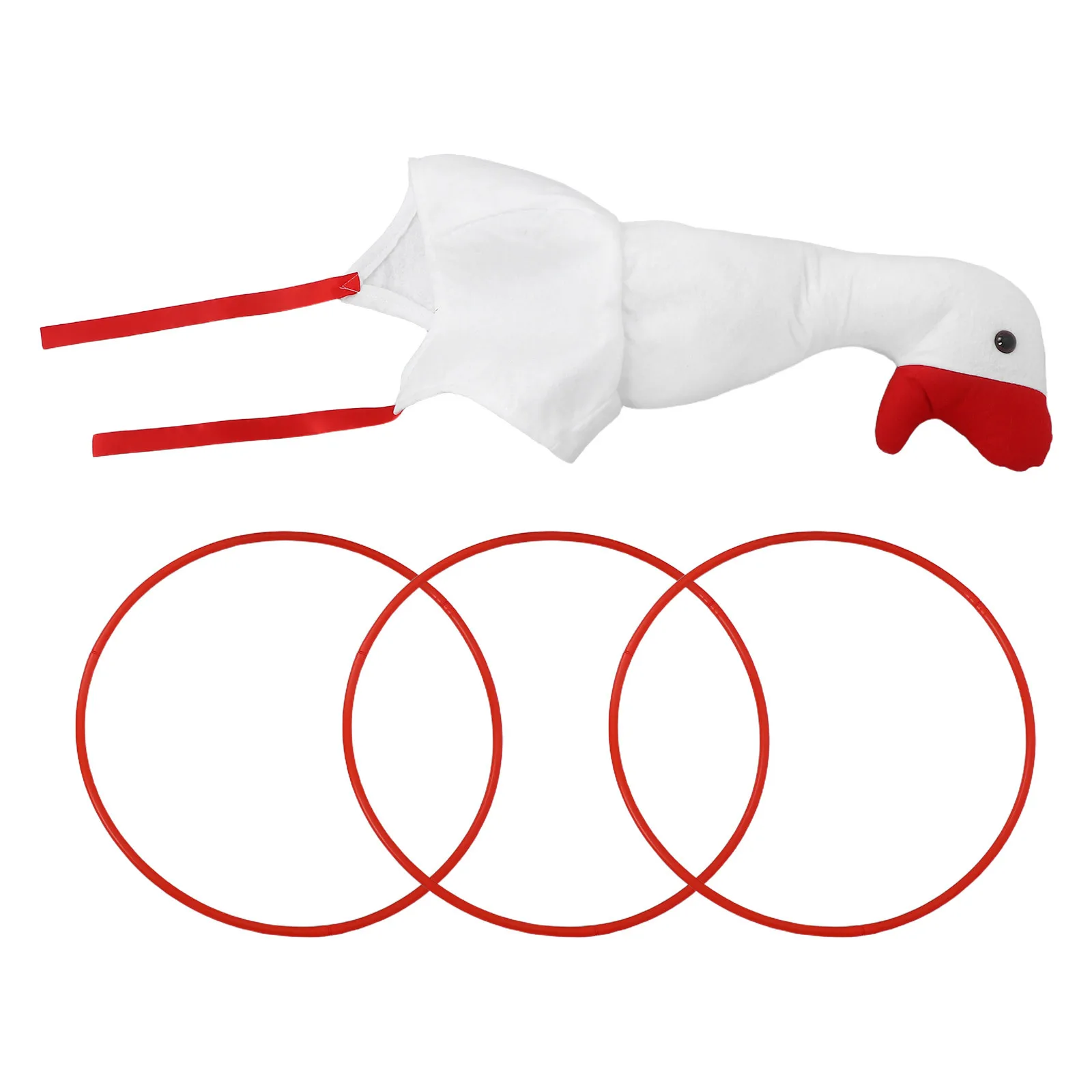

1Set Hilarious Goose Ring Toss Game Prank Set with Costume Hat for Social Media Challenges Party Favors Indoor Outdoor Group Fun