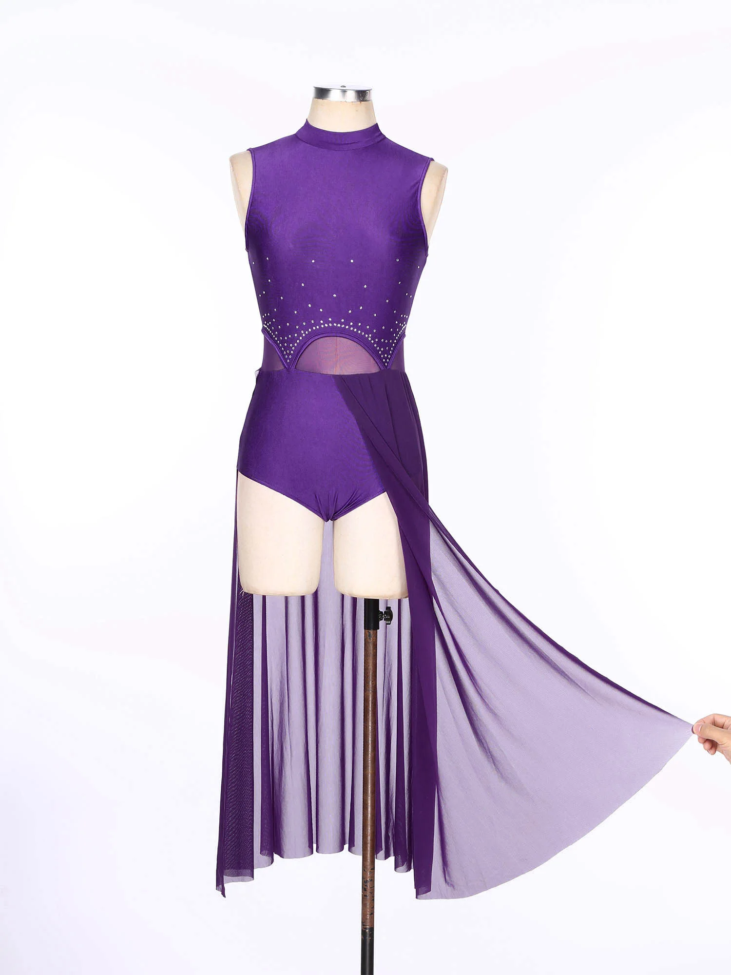 Women's Modern Lyrical Dance Costume Stage Dancewear Figure Skating Dresses Adults Ballet Dress Rhythmic Gymnastics Leotard