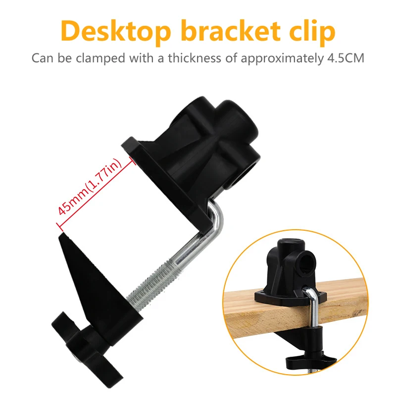 Cantilever Bracket Clamp Non-Slip Universal Bracket Clamp 7 Shape Horse Buckle Clip Metal for Microphone Desk Lamp Mic Stand