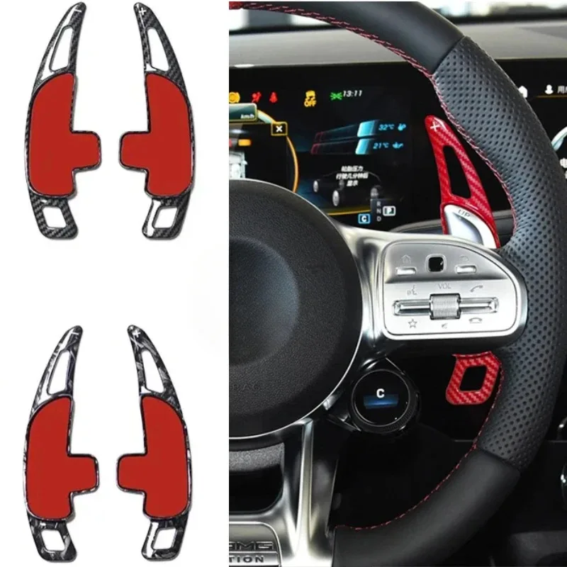 

steering wheel paddle shift For Mercedes-Benz AMG A35 A45 C43 C63 E63 S63 S65 CLA 35 45 63 G63 GLA GLB GLC GLE accessories