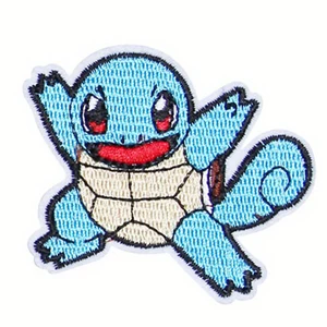 アニメゲーム衣類のかわいいアヒルパッチ漫画の動物バッジ鉄布布地のパッチストライプdiyパッチステッカー 6ベストセールスガールズパッチ-6