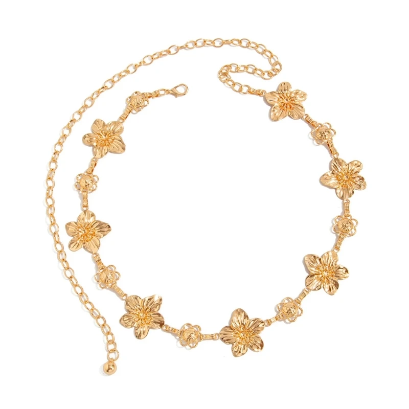 

95AB Fashionable Iron Waist Jewelry Featuring Floral Accent Suitable For Party