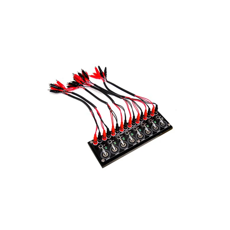 8 Channels Coin Cell Test Clamp Board For Laboratory Research