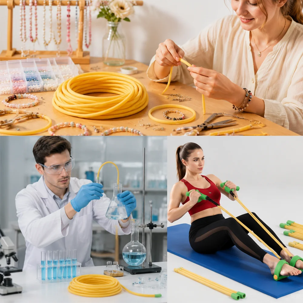 1m Laboratory Yellow Latex Tube, Vacuum Distillation Device Connection Hose, Elastic Rubber Hose, Chemical Experiment Drainage Hose in Various Specifications, Vacuum Pipeline Rubber Connection Hose, Chemical Experiment Consumables, Elastic Rubber Hose in Various Thicknesses Available view 5