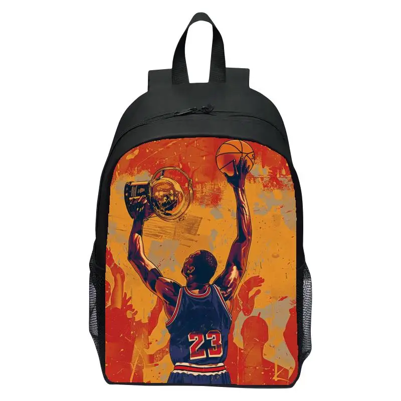 Digital Printed Printed Basketball Star Womens Backpacks Kids School Backpack for Boys Schoolbag Mens Shoulder Bag for Students