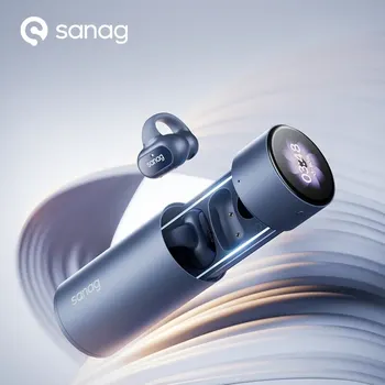 Sanag S11 오픈 이어 블루투스 이어폰, 하이파이 MP3 플레이어 헤드셋, TWS 무선 게임용 헤드폰, LED 스크린 스마트 워치, 32GB 스피커