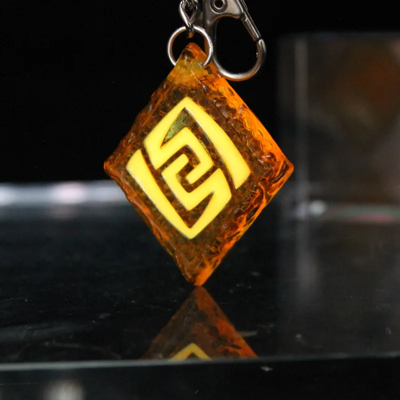 Genshin Impact Keychain GLOW In The DARK 7 Element Pendant Eye Of Original Key Chain Pendant Amulet Gift For Boys men girls
