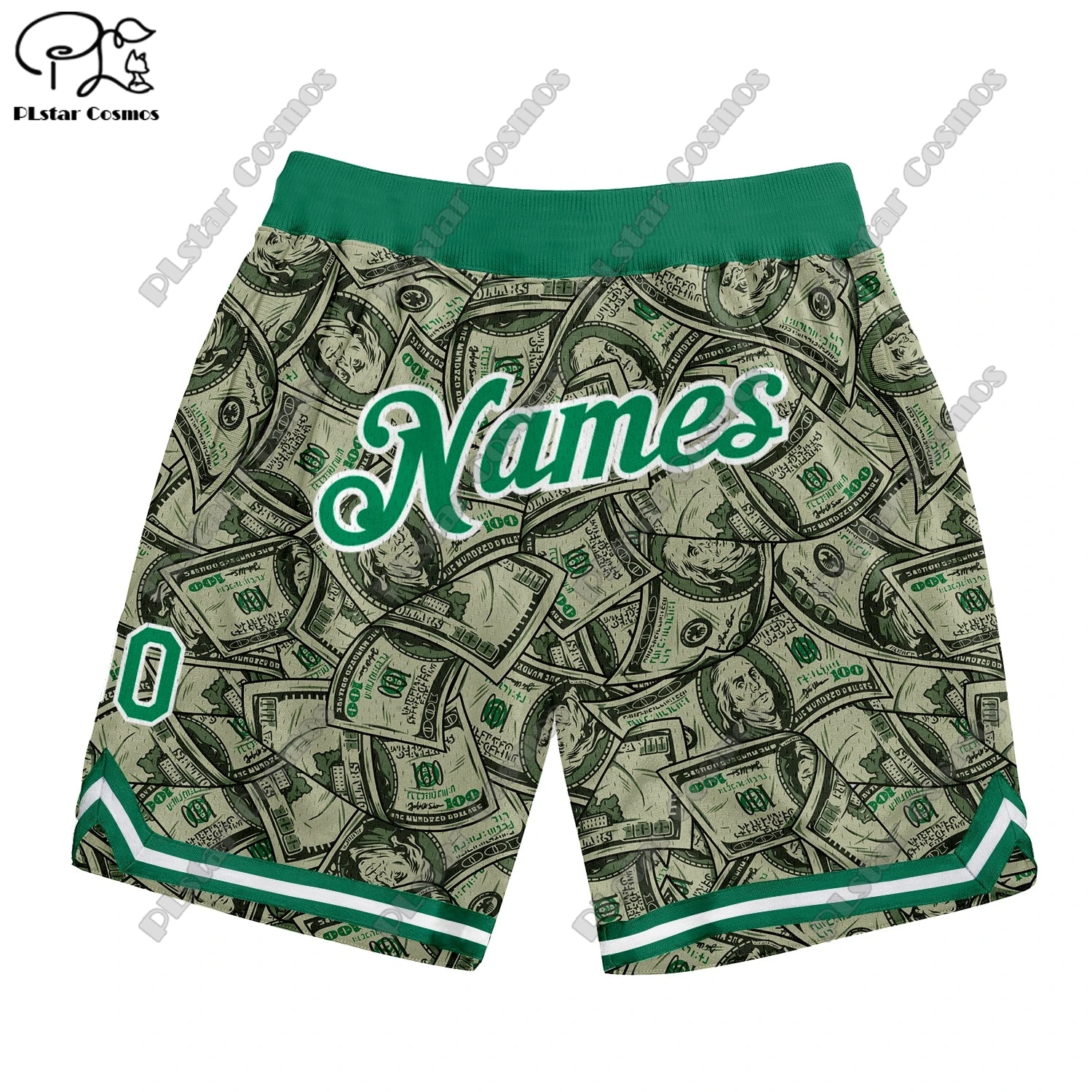 3D printing pattern custom name DIY logo team number basketball shorts retro breathable mesh summer Harajuku direct sale-L2