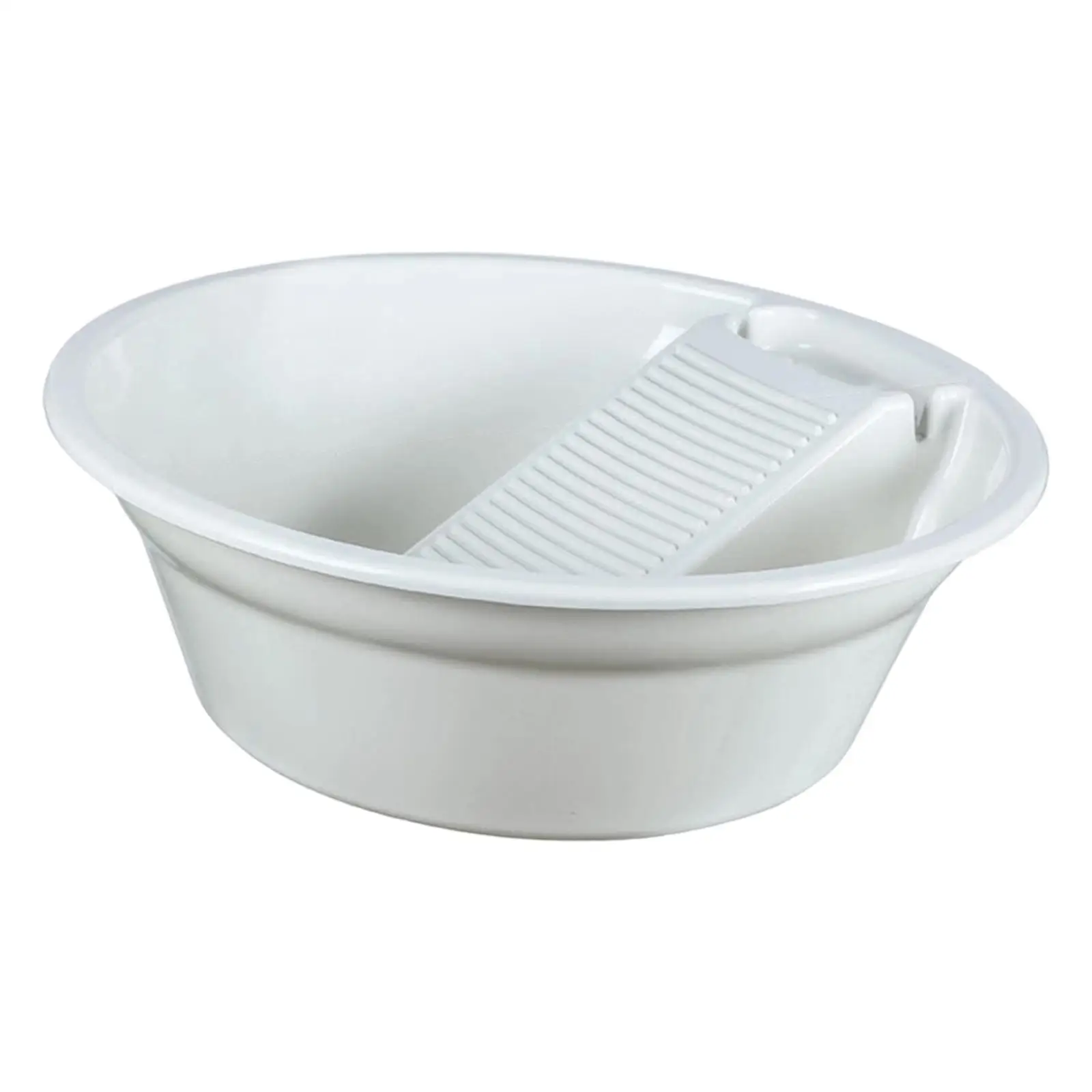 Portable Laundry Basin with Integrated Washboard PP Plastic Hand Wash Tub for Washing Machine Accessories