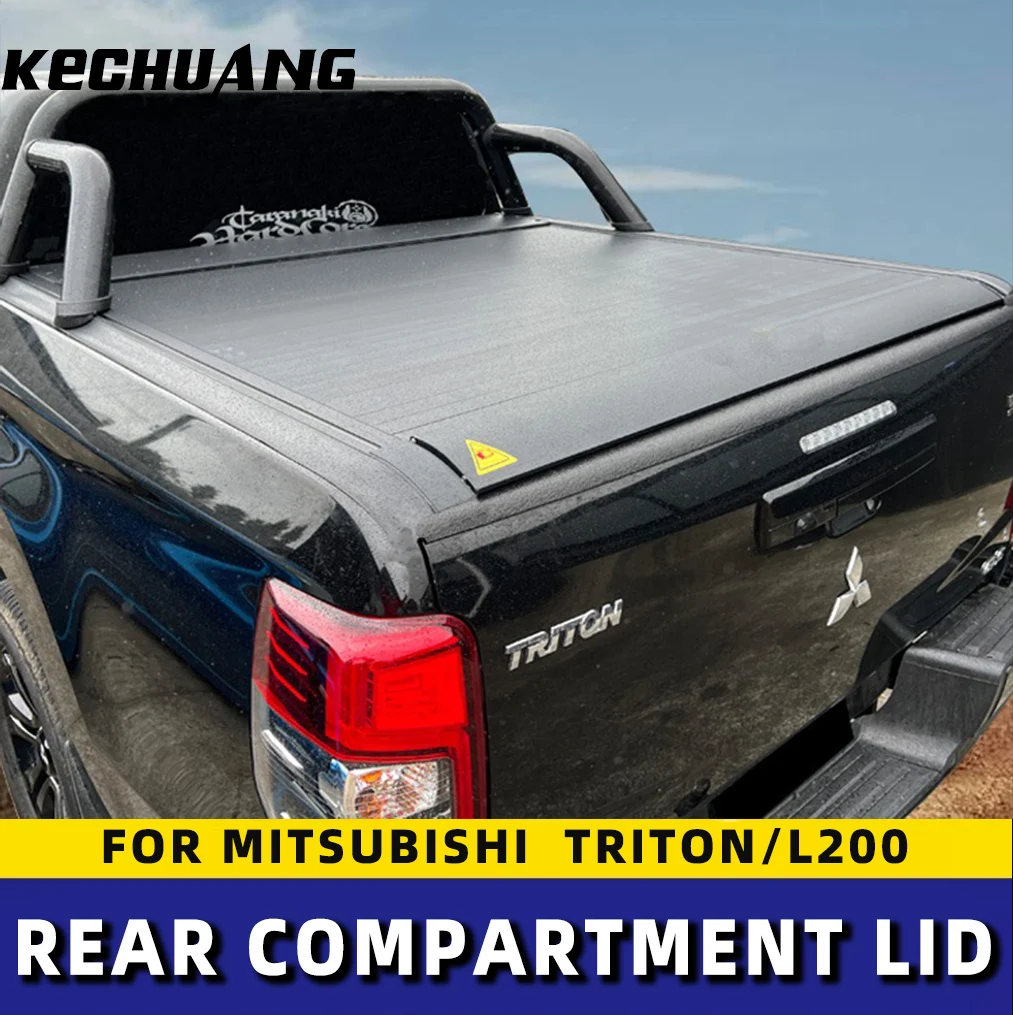 For Mitsubishi Triton Mitsubishi L200 Pickup Truck Tonneau Bed Cover Rear Compartment Lid thickened aluminum rolling curtain