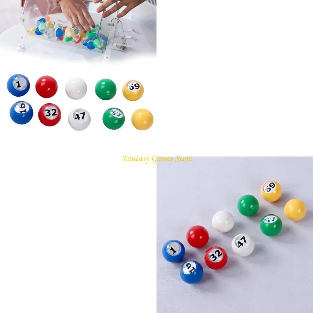 

Bingo Balls устанавливают многоцветные бинговые мячи. Легкий номер для чтения для вечеринок и призов