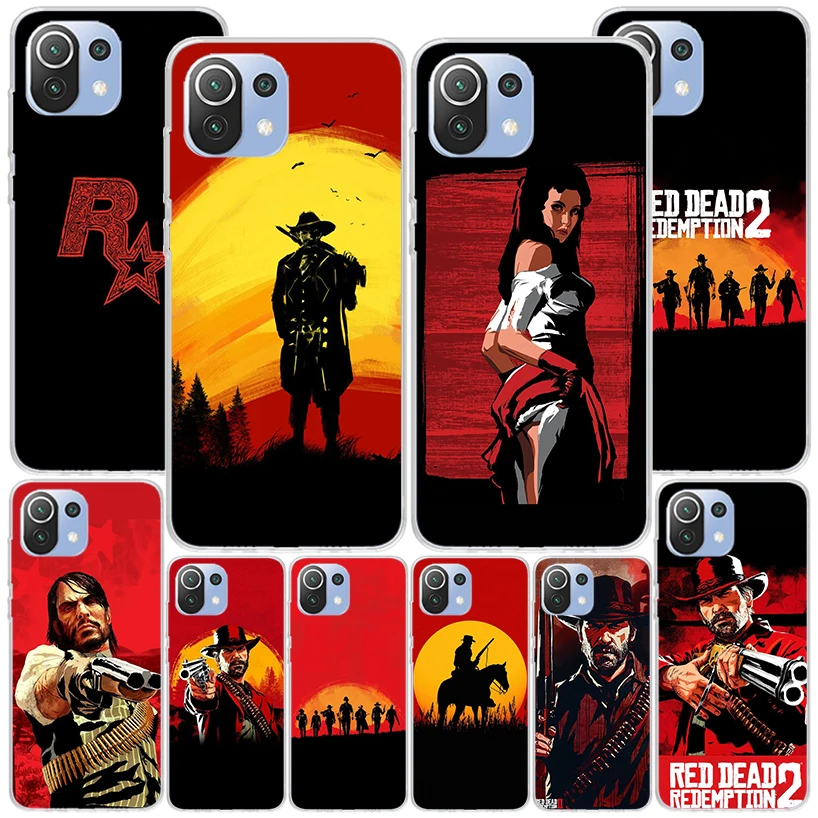 Red Dead Redemption 2 Phnoe Case for Xiaomi Mi 11T 12T 10T 9T Pro 13 12 11 A3 11i 8 9 10 Lite 12X 5X 6X Unique Cover Coque