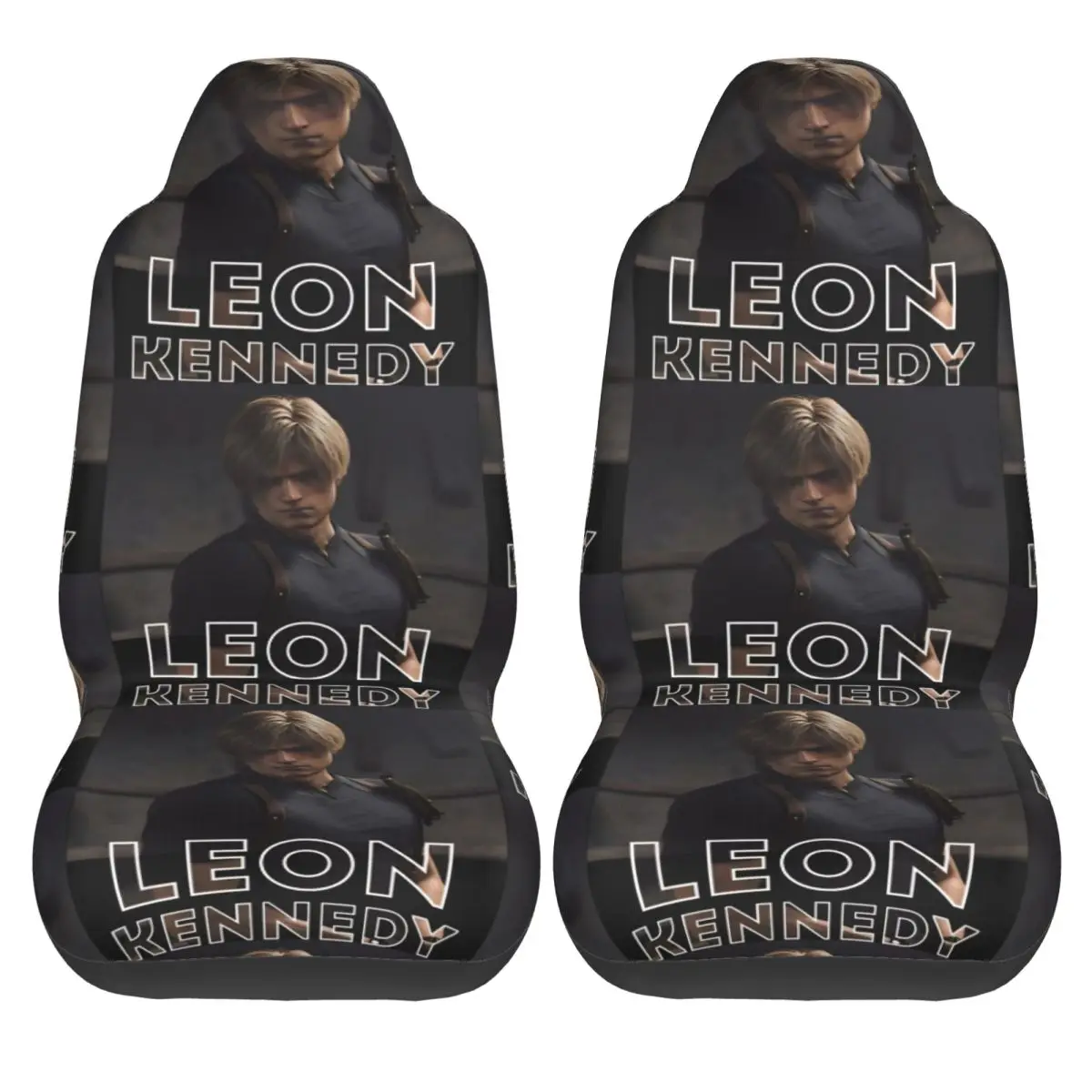 

Leon Kennedy Car Seat Covers Evil Residents 9 Requiem Truck Polyester Auto Seat Covers Comfort Two Pieces Pretty Cover