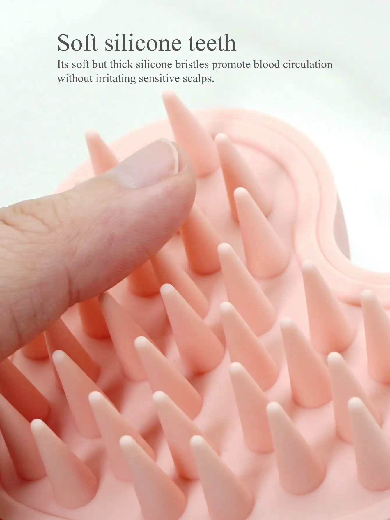 Heart-shaped Silicone Scalp Massager Shampoo Brush Soft Bristles Wet Dry Scalp Brush Wash Clean Care Hair Root Hair Shower Tools