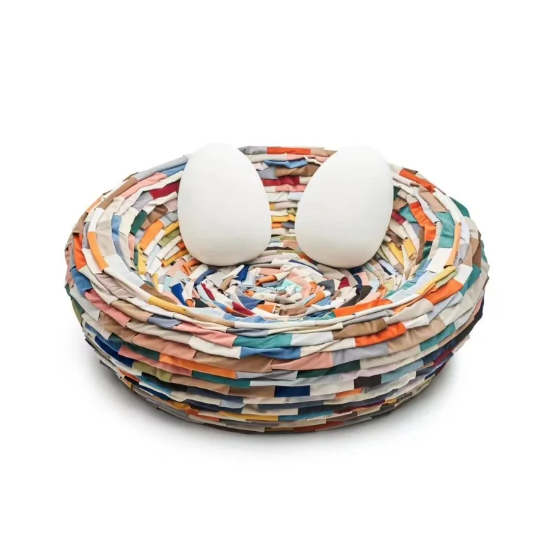 Bird's Nest Sofa Living Room Furniture Creative Milk Fleece Fabric Bird's Nest Sofa