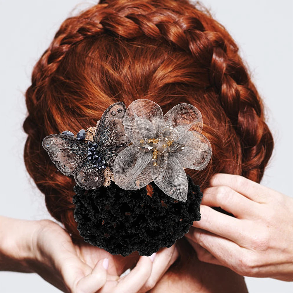 

2pcs Butterfly Net For Women Mesh Bun Hairnet Elegant Hair Bun Cover Stylish Hairnet For Nurses Ballet Dancers Prom Wedding