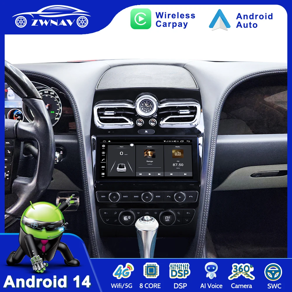 

For Bentley Flying Spur Continental 2005-2019 Android Car Radio Carplay Autoradio Stereo Multimedia intelligent systems Auto