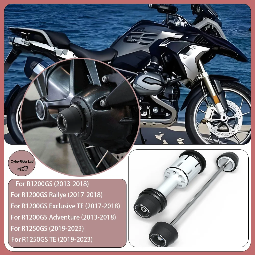 

For BMW R1200GS R1250GS Front & Rear Wheel Spindle Crash Guards - Anti-Crash Parts, Spindle Protectors