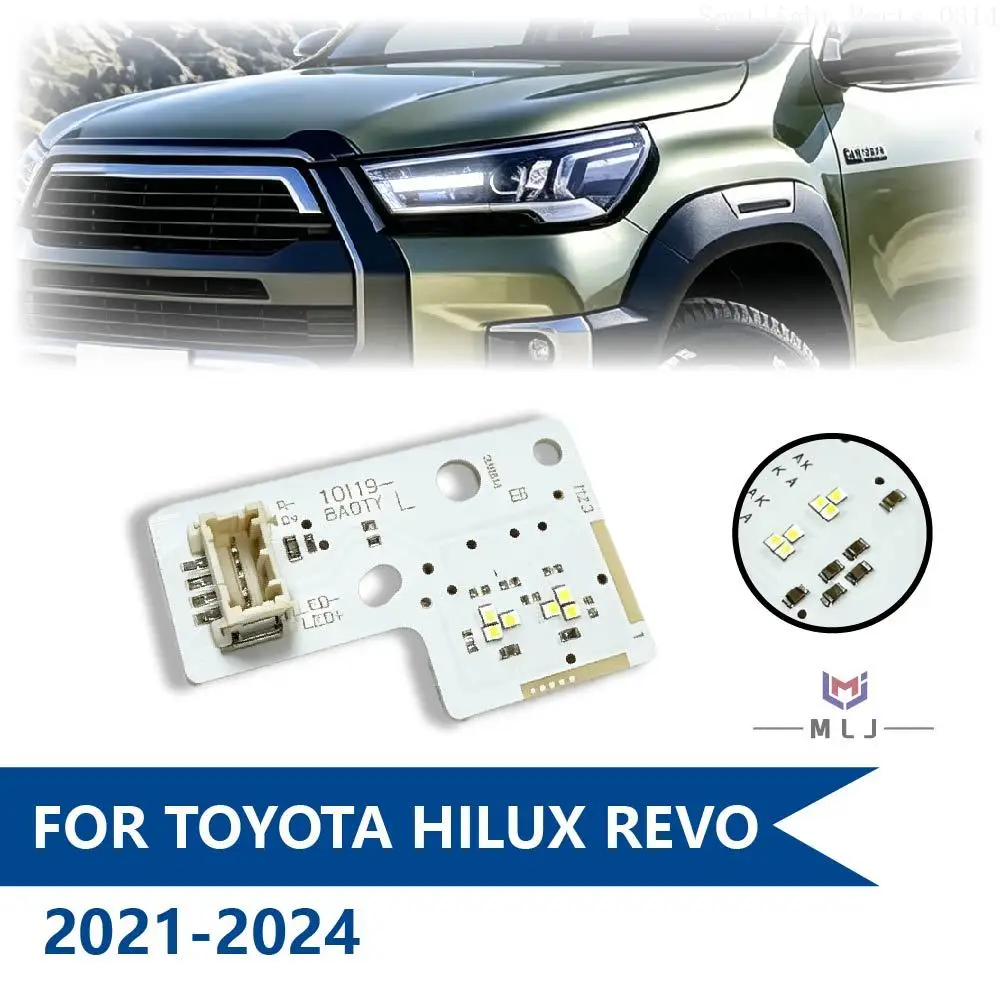 For Toyota Hilux Revo 2021-2024 White DRL Chip LED Headllight Daytime Running Light Chip Module LED DRL Boards Car Accessories