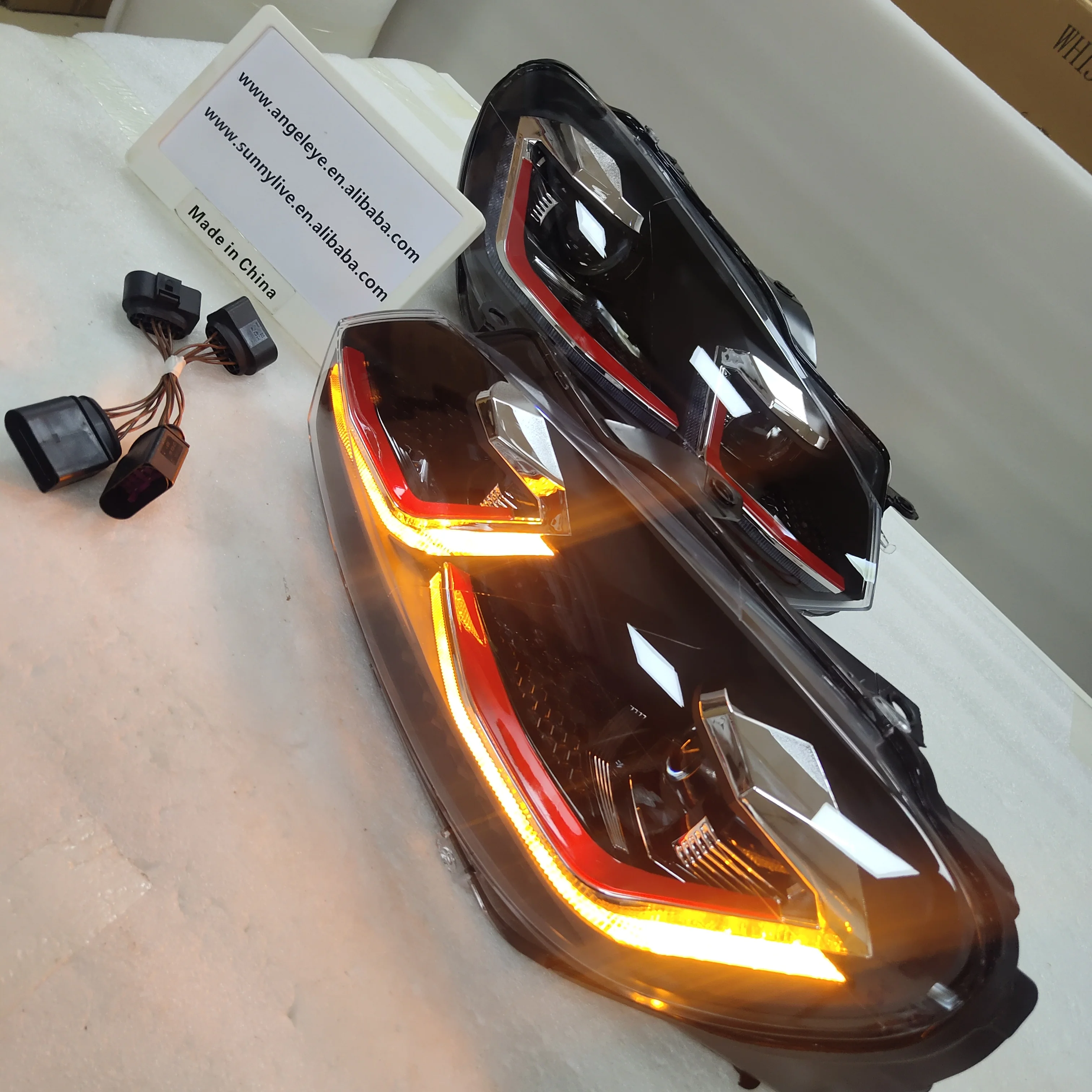 Nieuw design LED-koplamp voor Golf 6 rode GTI-stijl