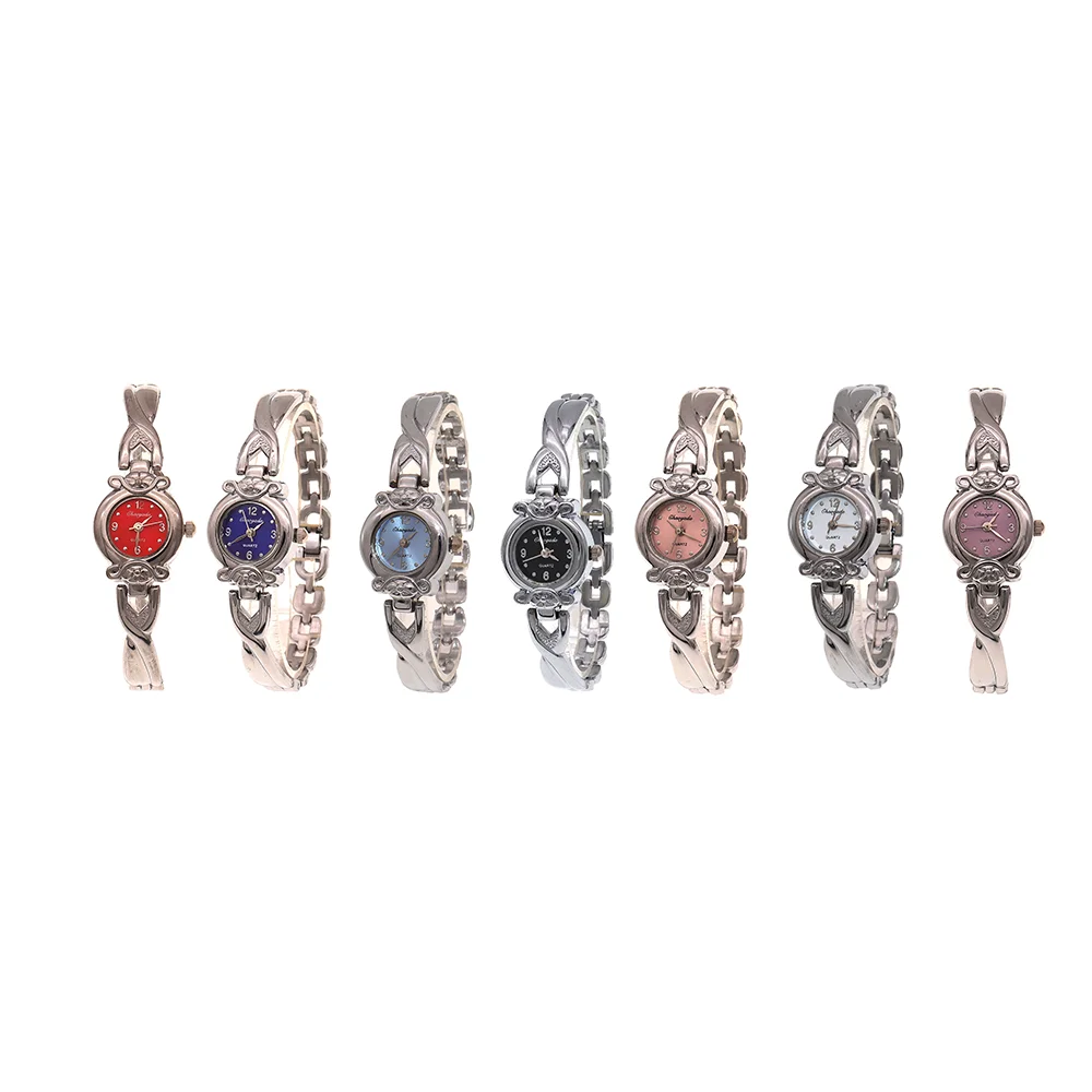 7Pcs/Lot Women Bracelet Watch Small Dial Quartz Watch Popular Wristwatch Hour Luxury Ladies Watches