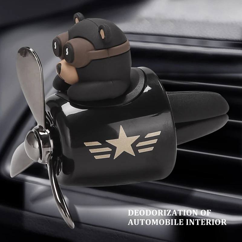 Little Bear Pilot Car Air Freshener Perfume Automobile Interior Perfume Clip Fragrance Ornament Car Accessories