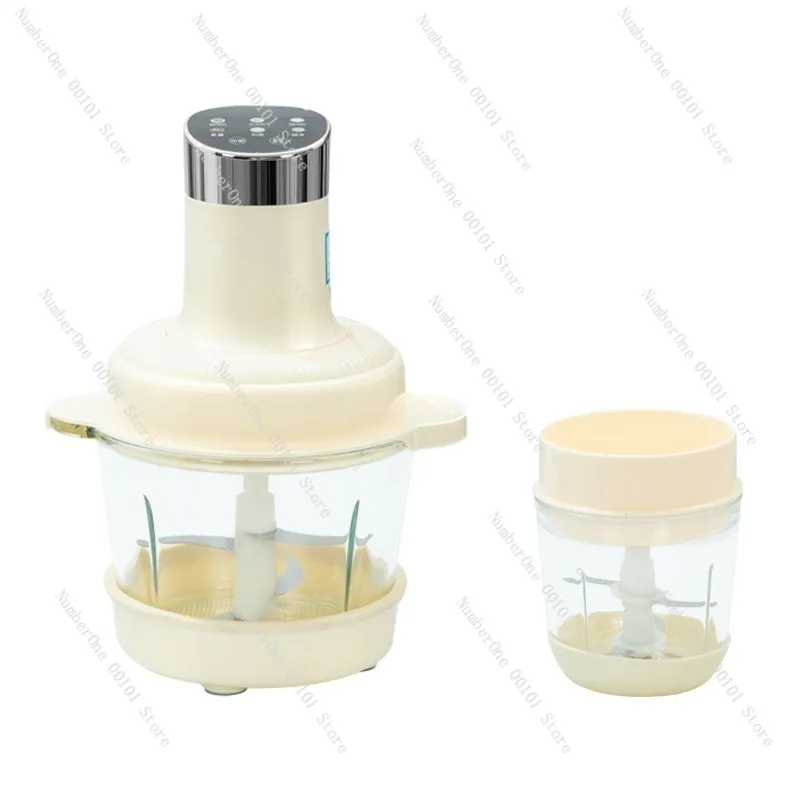 Home Kitchen Multifunction Electric Meat Grinder Touch Control Food Chopper Automatic Mincer Mixer Small Household Meat Filling