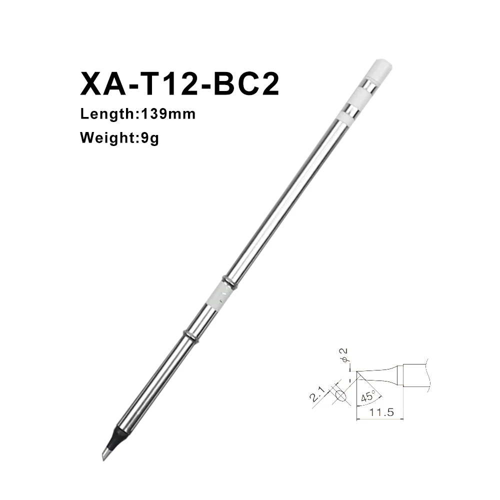 Puntas de soldador de alta calidad, puntas de soldador de la serie XA-T12, J02/ILS/BC2/K/KU, 1 ud.