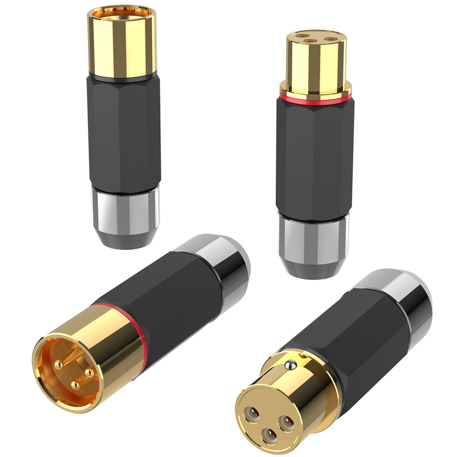 

Monosaduio XM709G/XF709G Pure Copper 3Pin XLR Plug Hifi Audio MIC Cable 24K Gold Plating Balance Jack Connector