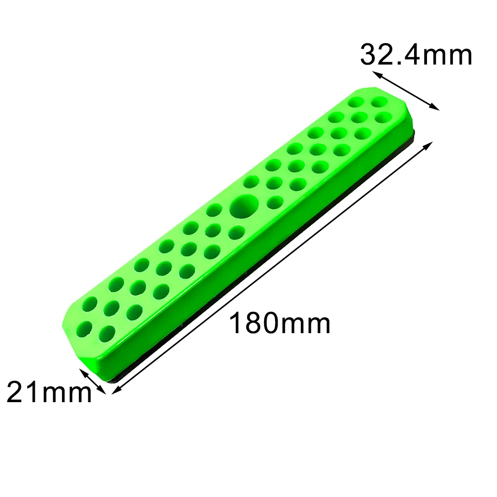 2PCS Bit Holder With Magnetic Base Organizer Magnetic Bit Holder Drill Bit Organizer 1/4in Hex Shank Storage Plastic Tool Parts