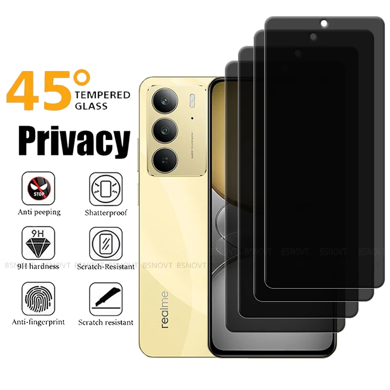 

1/2/3/4Pcs For Realme C75 Glass OPPO Realme C75 C 75 Tempered Glass 9H Privacy Anti-Spy Glue Cover Screen Protector Realme C75