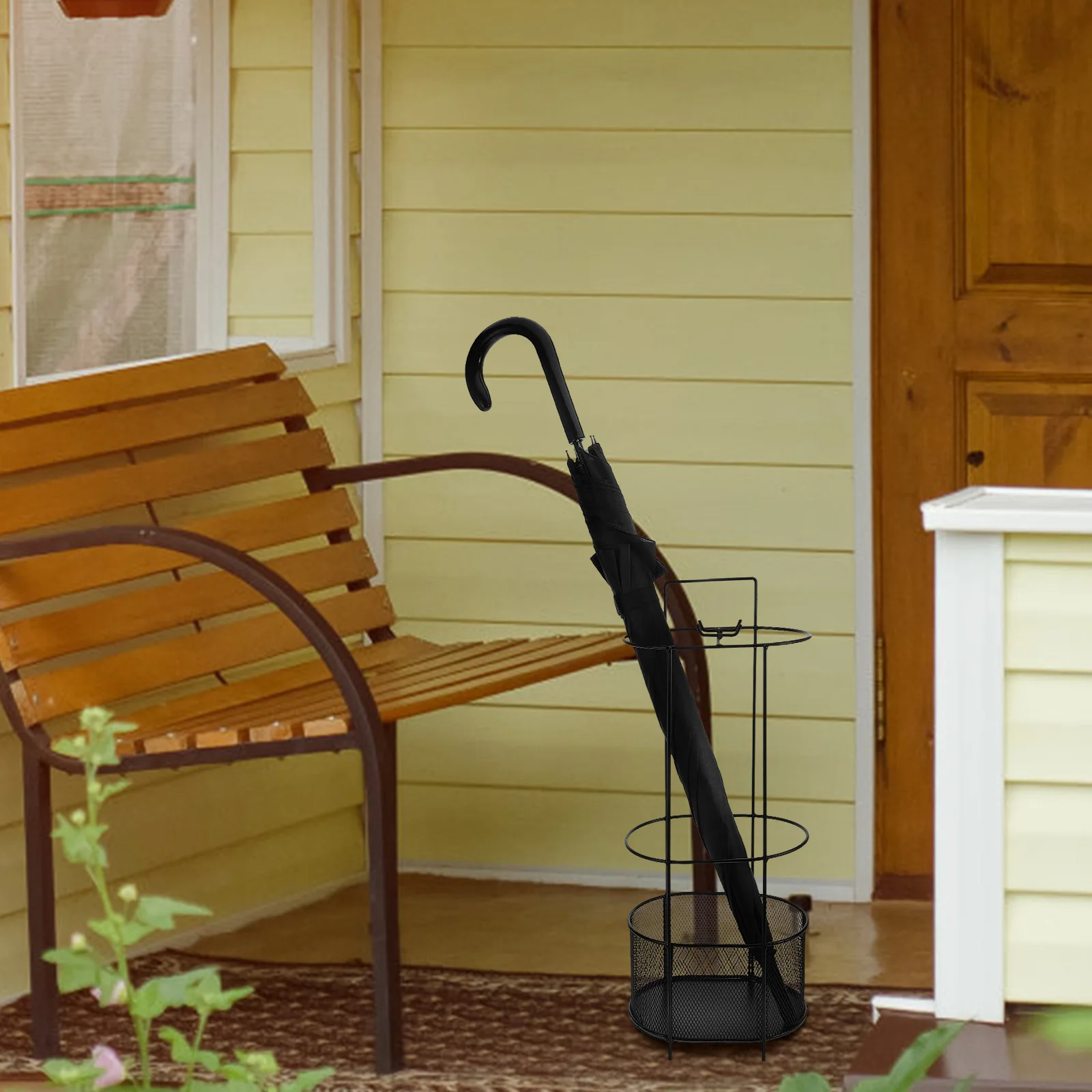 

Umbrella Storage Rack St Holder for Entryway Base Rain Tray Metal Large Capacity Waterproof Home Decor