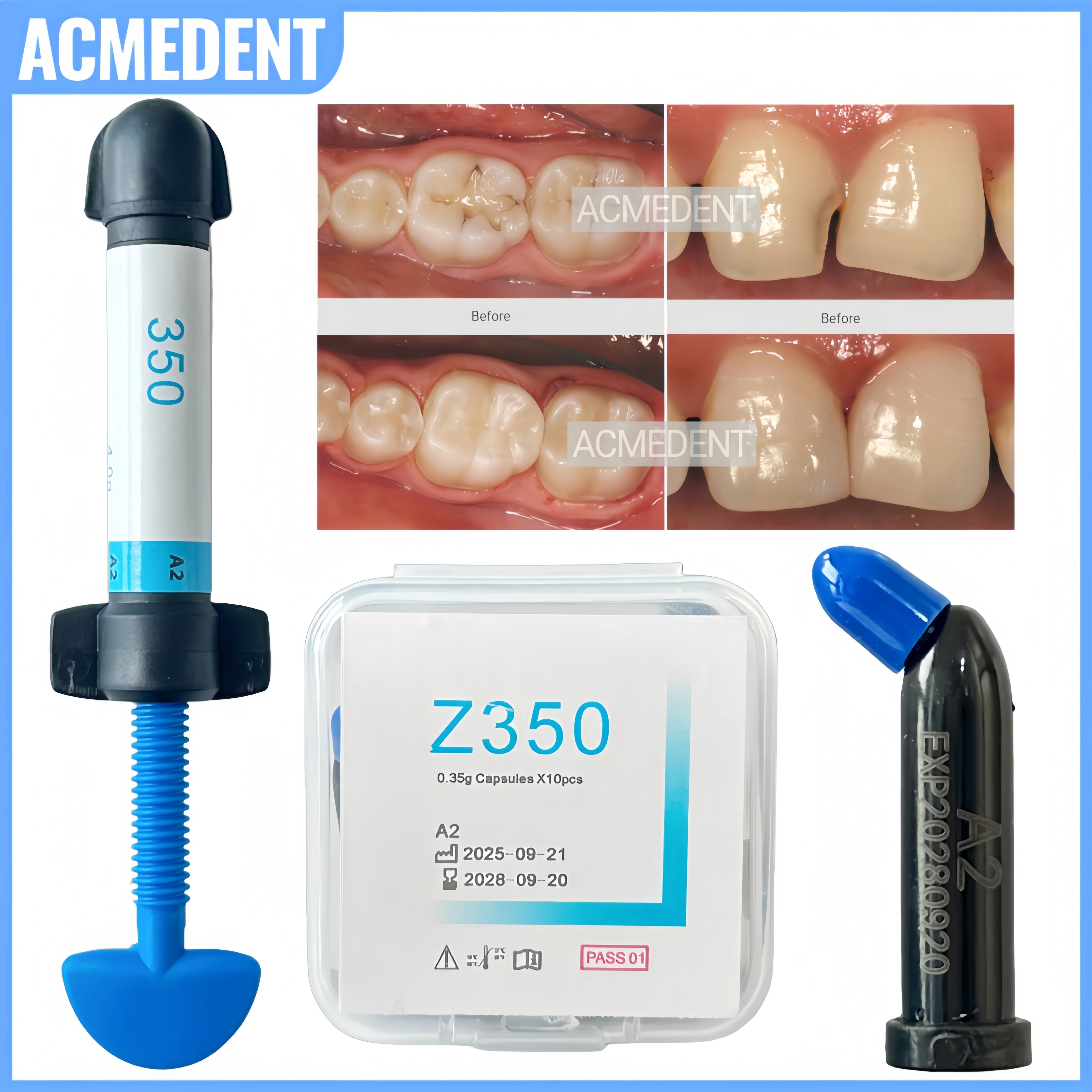 

Z350 A2 Стоматологическая универсальная реставрация, светоотверждаемая композитная смола, нанокомпсулы, капсулы Unidose, шпон, отбеливание, наполнение зубов