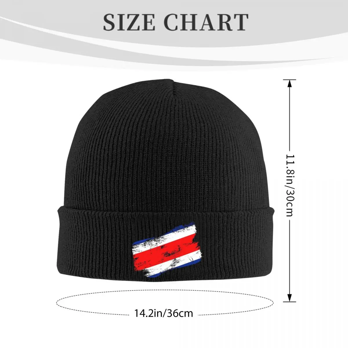 كوستاريكا العلم الرسم الدافئة محبوك قبعة الشتاء متماسكة بونيه قبعة Skullies Beanies الهيب هوب قبعات للجنسين