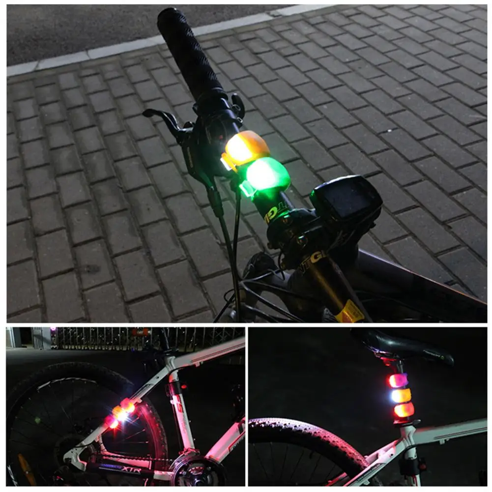 Small Tail Light  Multi-purpose Wear-resistant Bicycle Light  Bike Rubber Frog Light