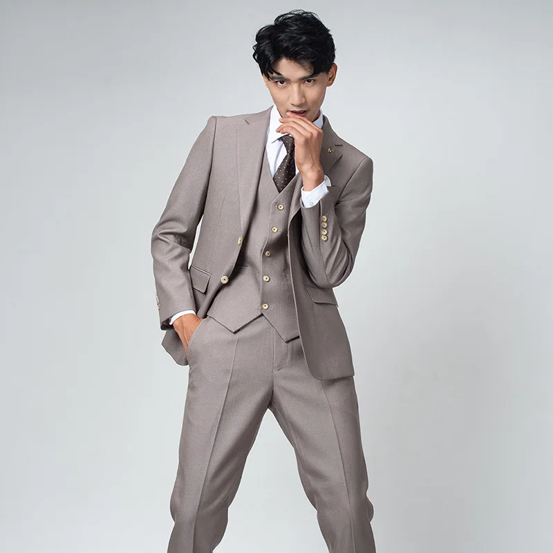 

RM33Suit groom wedding dress tailored slim business men's suit handmade suit