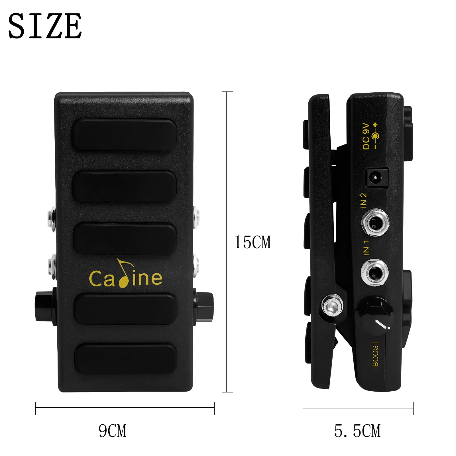 Caline CP-31P Guitar Volume Boost Effect Pedal Dual Channel Volume Pedal Effects Electric Guitar Bass Guitar Parts & Accessories