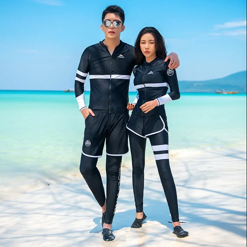 

Водолазный костюм для пары, брюки с длинными рукавами, купальный костюм, УФ-солнце, купальник для серфинга и подводного плавания