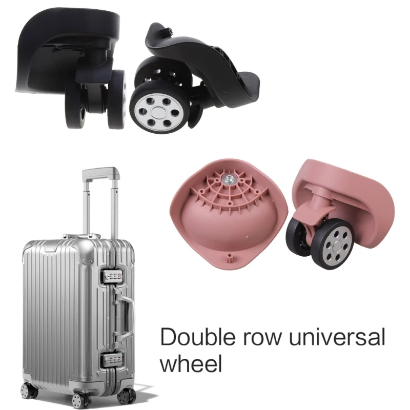 Luggage Wheel Luaggage Replacement Wheels Double Row Luggage Wheels Convenient Trolley Case Left & Right Swivel Wheels