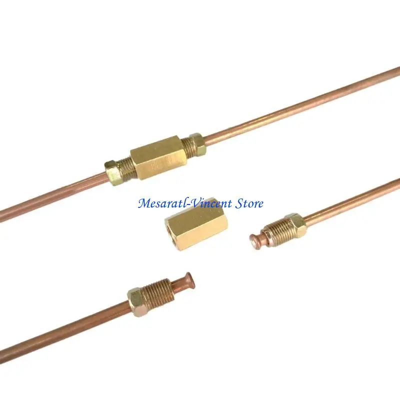 

A70F Brake Line Fitting Copper Brake Pipe Connectors 1 Union and 2 Auto Part