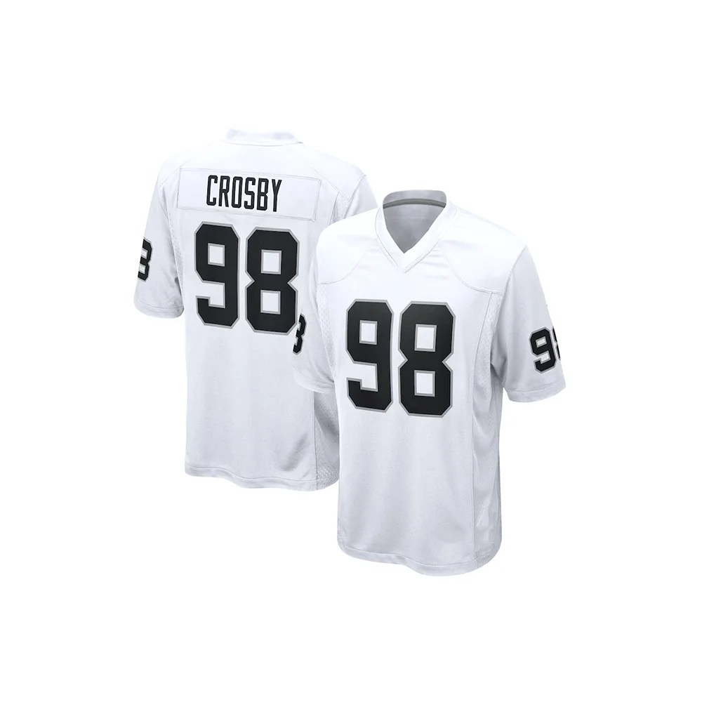 24-25 Adult Las Vegas American Football Jersey Rugby Jersey Sportswear Training Jersey T-shirt Raiders Crosby 98 Number