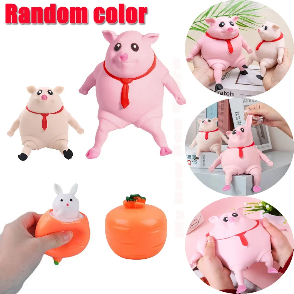 Funny Pig Pinch Toy Antistress Stress Relief Cute Pink Pig Toy Mode Squeeze Toy Gifts For Kids Adults New Stress Relief Toy