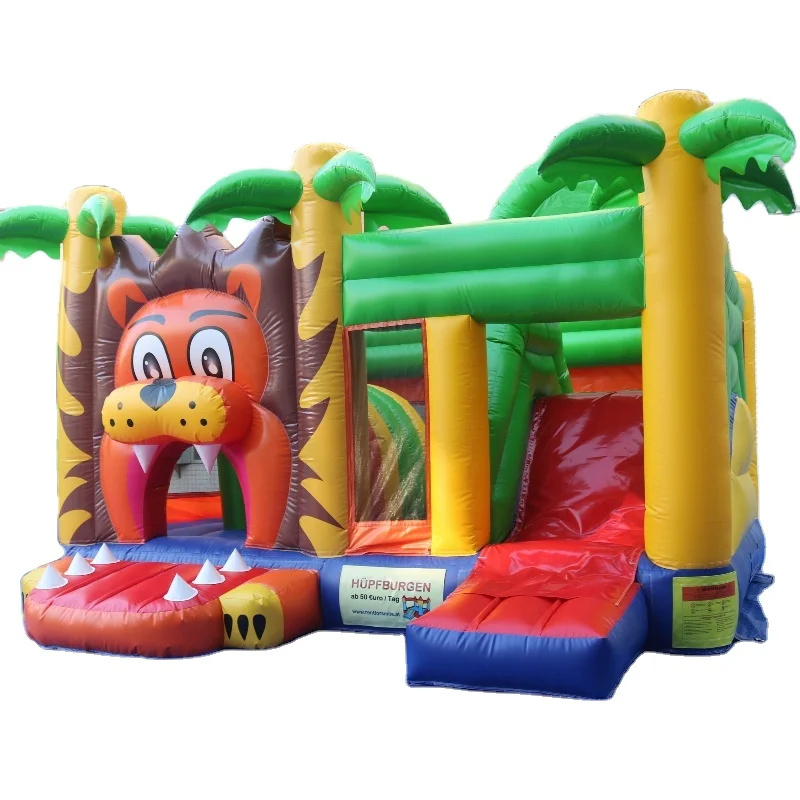 

Надувная игровая площадка с изображением льва на тему мультфильма, прыгающий дом с сухой горкой, прыгающий дом, детский шезлонг
