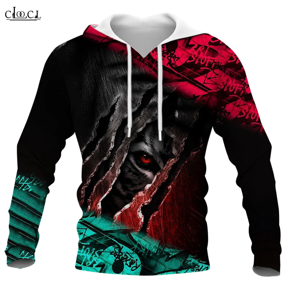 

CLOOCL Fashion Hoodies Sweatshirt Men's Clothing Beast Eyes Graphic Printed Hoodie Spring Comfort Soft Cozy Pullover Hoodies