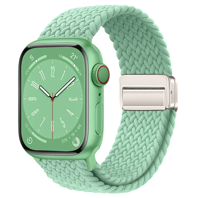 Geflochtenes Armband für Apple Watch Band 44 mm 40 mm 45 mm 49 mm 41 mm 38 Schnallenarmband iWatch Serie SE 7 3 6 8 9 Ultra 2 Magnetarmband