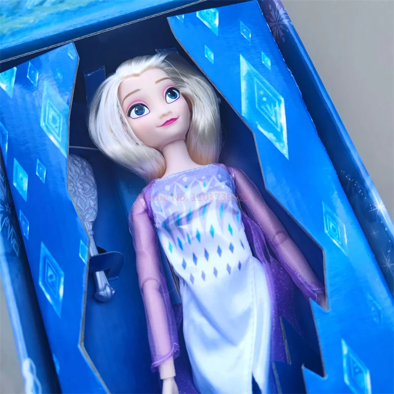 2024 New Toys Elsa Anna Doll Mermaid Rapunzel Bell Princess Doll Genuine Voice Merida Princess Pretend Play For Girl Gift Hot