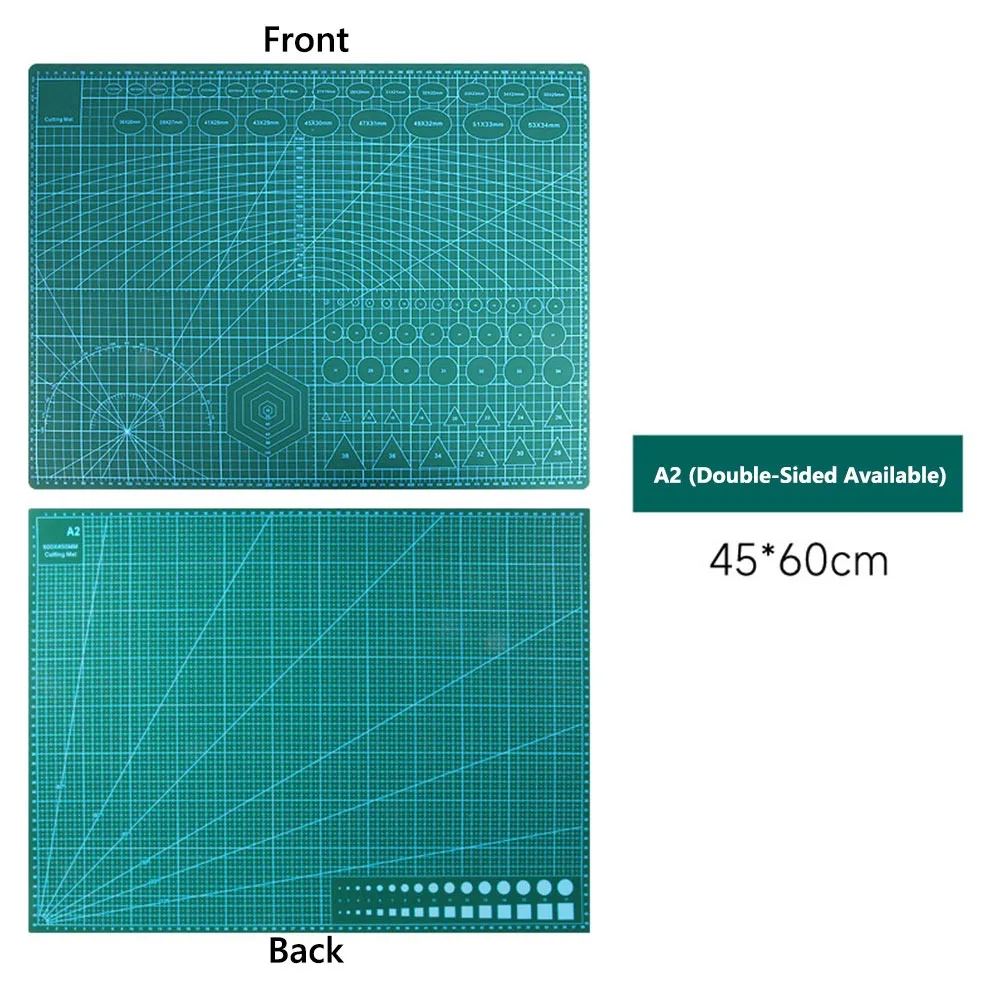 Almohadilla de corte de papel de PVC duradera A1/A2/A3/A4/A5/A6, tabla de cortar de doble cara, estera de corte de línea de rejilla Manual, tallado de arte DIY