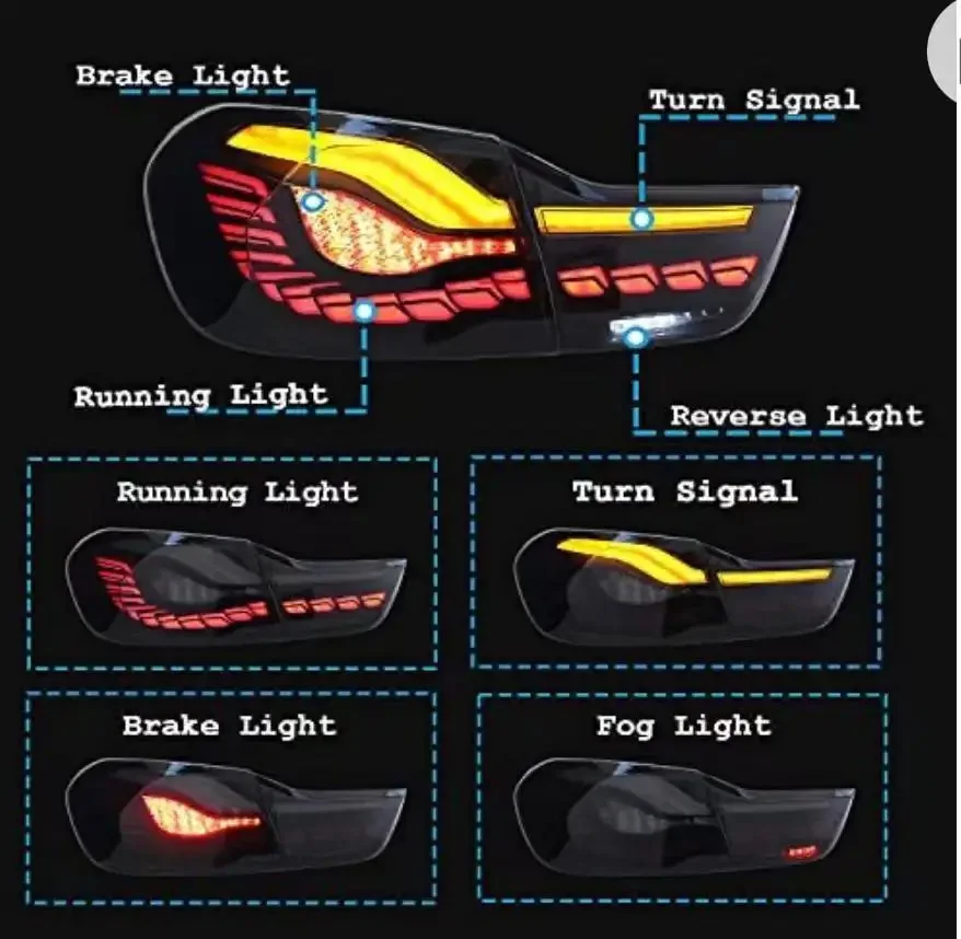 GTS style for BMW 4 Series tail light F32 F33 F36 F82 F83 M4 lci Facelift rear light LED sequential turn signal 2014-2020